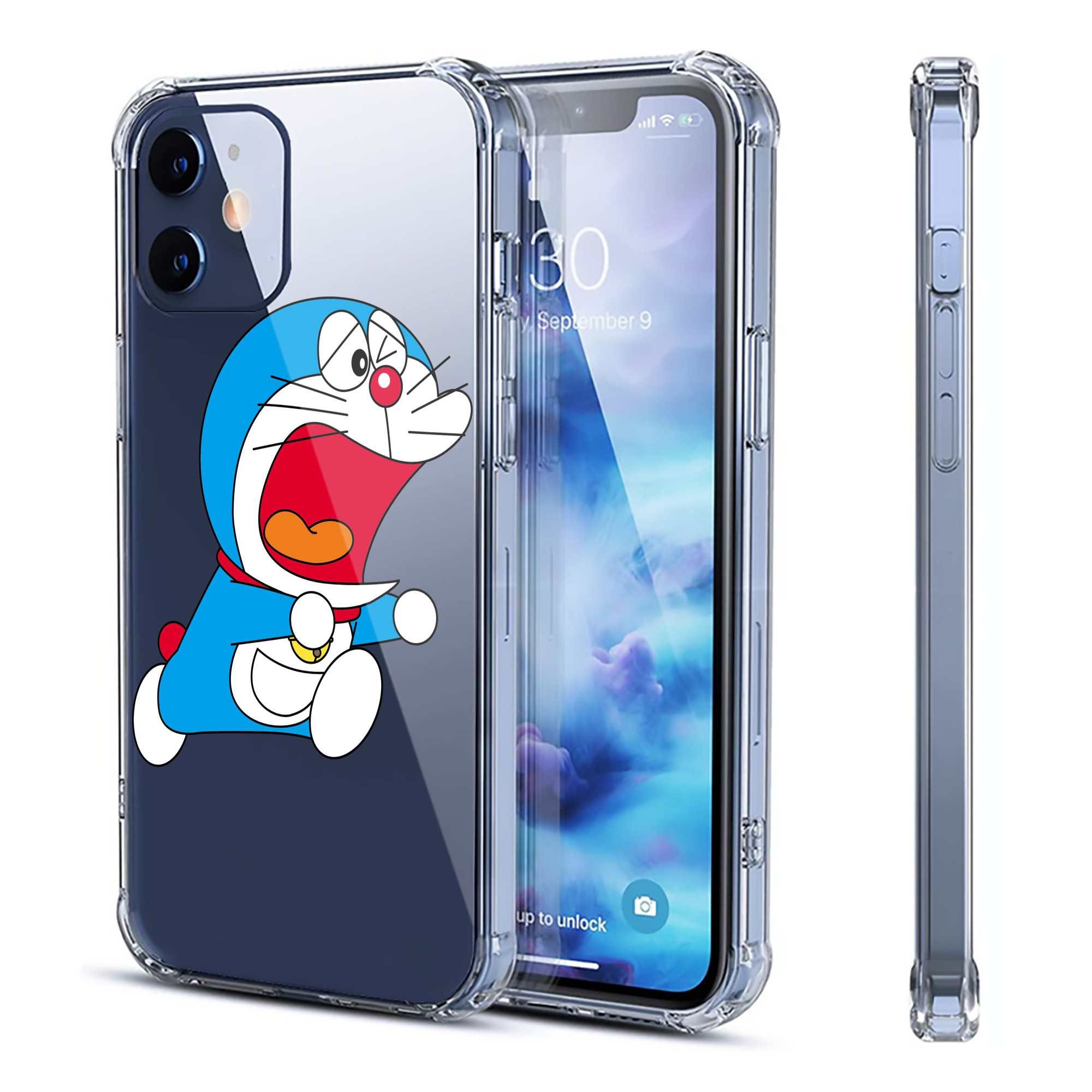 （画像用） ドラえもん Doraemon 【iPhone 12シリーズ対応】透明スマホケース（クリアソフトケース）